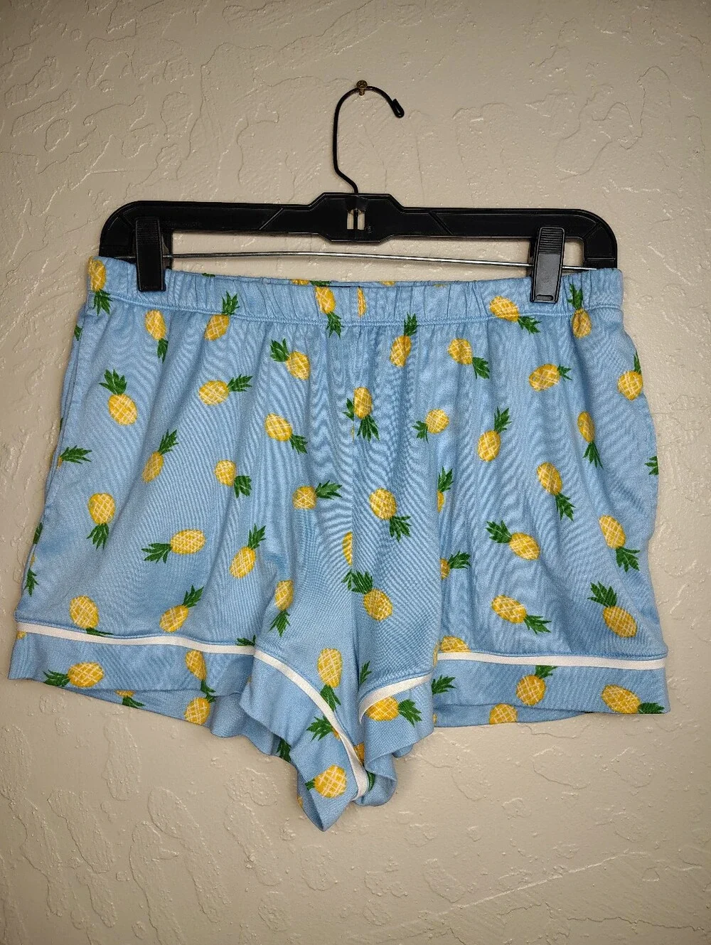 Kate Spade Pineapple Print Light Blue Short Pajama Set Size S